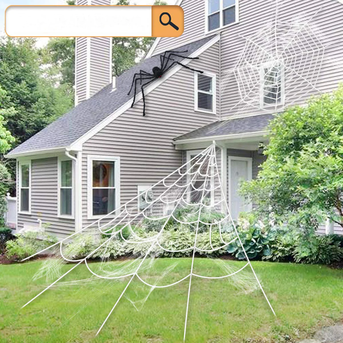 

Spider Web Triangulation Halloween Outdoor Decoration Props Simulation Of Large Goo Toys Theme Party Atmosphere Set Up Props