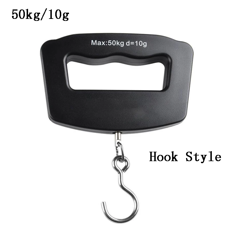 Black Hook Style 1 шт. портативный мини цифровой Ручной 50 кг/10 г рыбы ручные весы с крючком электронное взвешивание Чемодан весы светодиодный Дисплей - Цвет: Black Hook Style