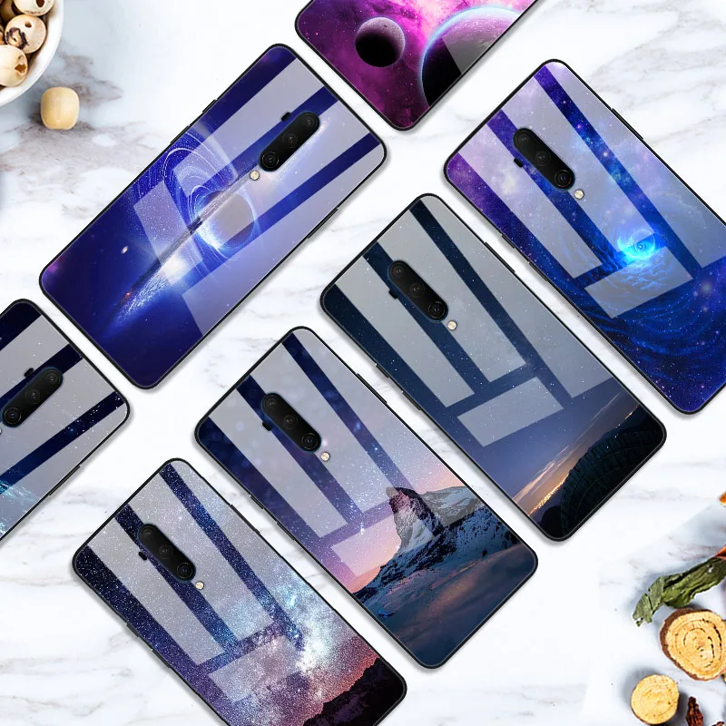 Для Oneplus 7 T Pro Чехол из закаленного стекла жесткий чехол для телефона для Oneplus 7TPro TPU бампер чехол s для One plus 7 T 7 T Pro