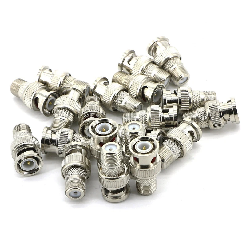 

ELEG-20pcs BNC Male Plug to F Female Jack Adapter Coax Connector Coupler adapters CCTV Camera (20PCS)