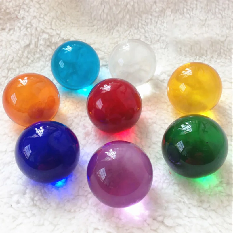 

Multicolor Quartz Glass Ball Globe Home Decoration Feng Shui Crafts Photography Balls Magic Desktop Home Decor Ornaments