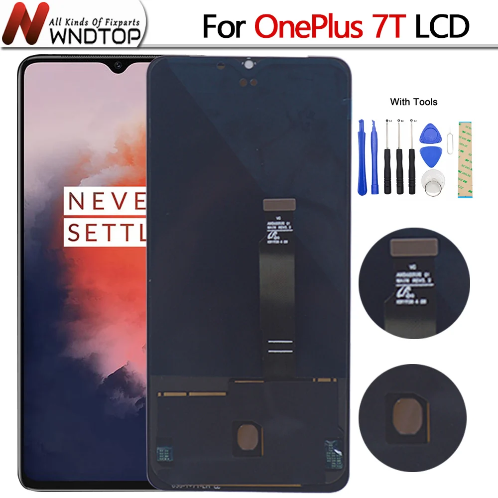 100% протестированный для OnePlus 7T ЖК-дисплей экран сенсорная панель дигитайзер