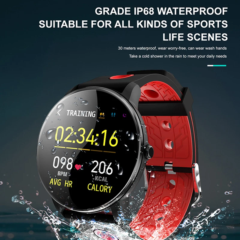 T6 Smart Watch 1.3 Full Touch Screen Heart Rate Blood Pressure IP68 Waterproof Smartwatch Pedometer Fitness Tracker Smartwatch