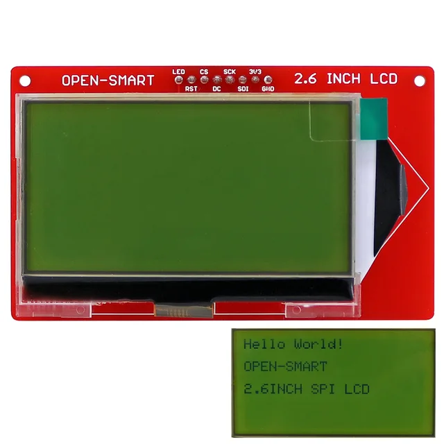 OPEN-SMART-Módulo de circuito impreso LCD para Arduino UNO Nano, 3,3 V, 2,6 pulgadas, 128*64, serie SPI, monocromo OPEN-SMART-Módulo de circuito impreso LCD para Arduino UNO Nano, 3,3 V, 2,6 pulgadas, 128*64, serie SPI, monocromo