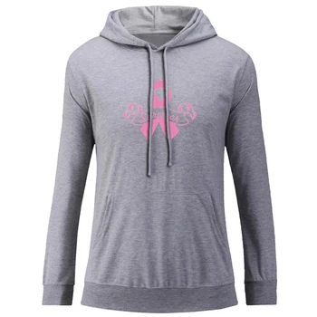 

Survivor Pink Ribbon Hoodie girl power Red Rose Fight Cancer Butterfly Women Graphic Sweatshirt Strings Hooded Pullover Present
