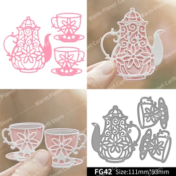 

Vintage Teaparty Making Scrapbook Metal Cutting Dies Stencil Frame Embossing Template DIY Greeting Card Handmade 2020