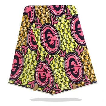 

African Wax Prints Fabric Veritable Soft Breathable 100%Cotton Real Ankara Wax Block Printed Fabric 6 Yards For Sewing SP19-99