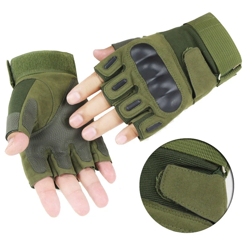Mens Military Army Tactical Fingerless Gloves Outdoor Sports Cycling Shooting UK 