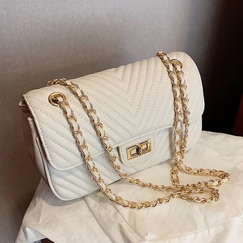 

Luxury PU Leather Crossbody Bags Shoulder Handbags for Women 2020 Trend Small Flap Chain Messenger Bag Fashion Branded Hand Bag