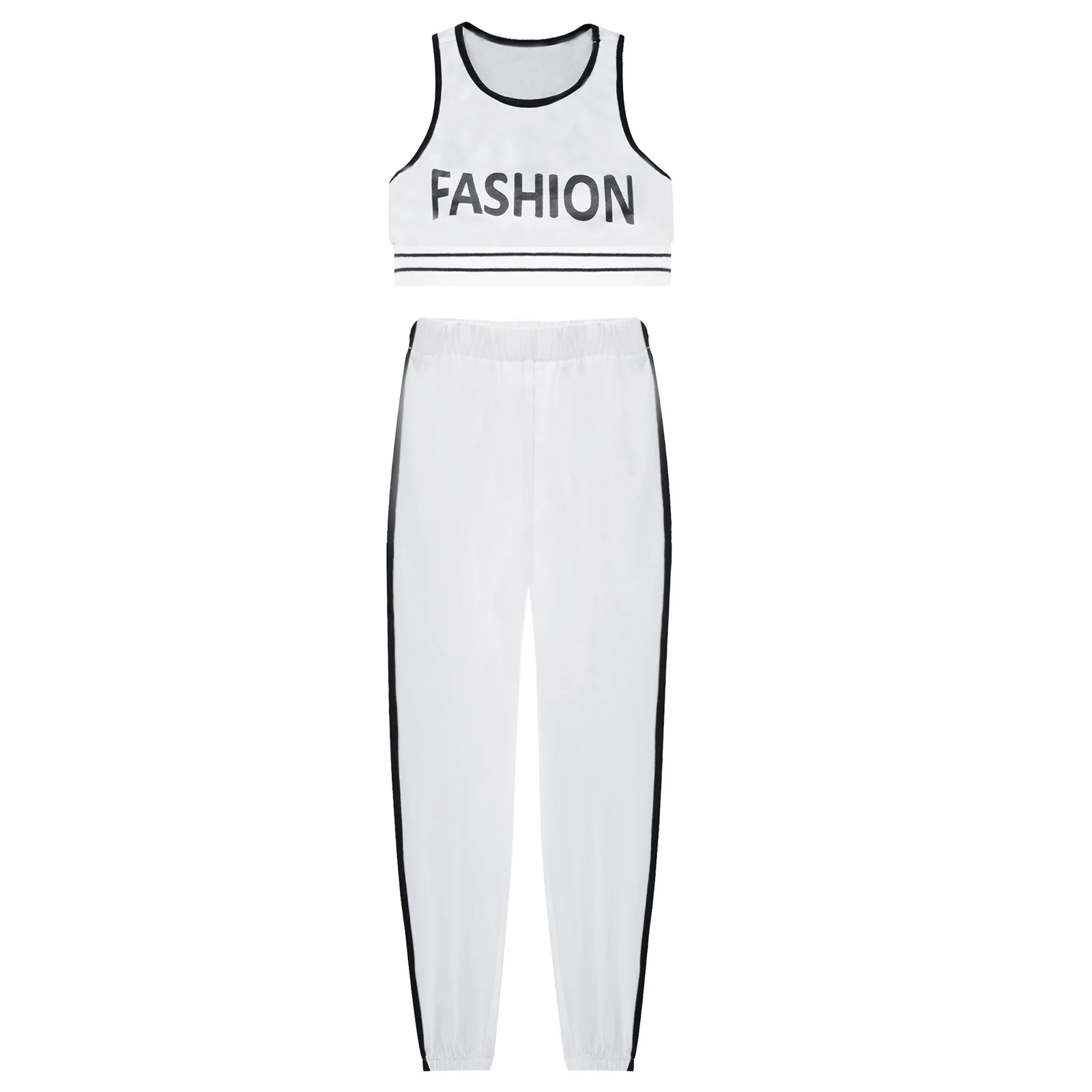 

6-14Y Kids Girls Workout Sport Suits Casual Running Gym Fitness Outfits Sports Vest Tanks Bra Tops Crop Top with Leggings Pants