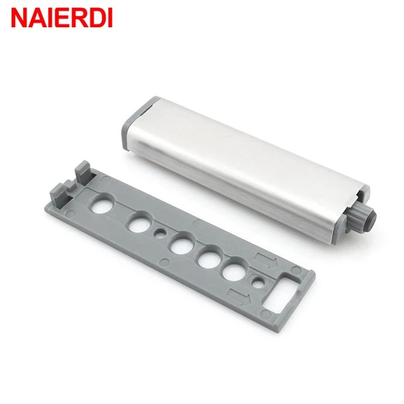 10PCS NAIERDI Door Stopper Cabinet Catches Stainless Steel Push to Open Touch Damper er Soft Quiet Closer Furniture Hardware door catches door stops cabinet door stop
