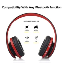 New Bluetooth Wireless Headphones Built in Mic 3 5mm Rechargeable Headsets Wireless Headphone for PC Cell Phones TV