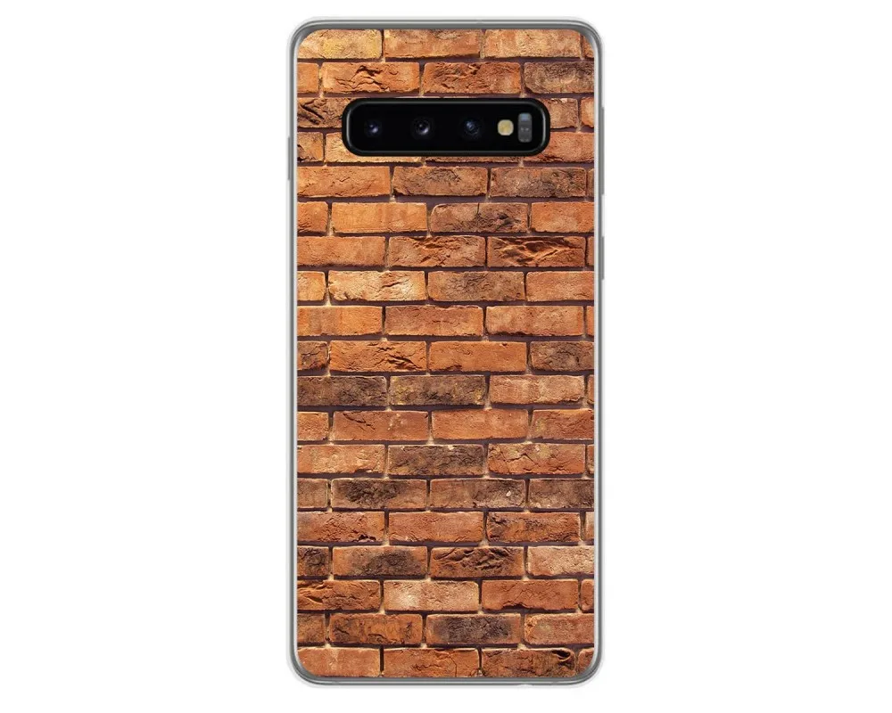 ТПУ гелевый Чехол для Samsung Galaxy S10 дизайн кирпич 04 чертежи|Бамперы| |