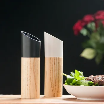 

Nordic Wood Pepper Salt Mills Manual Ceramic Grinding Core Spice Seasoning Grinder Kitchen BBQ Tools