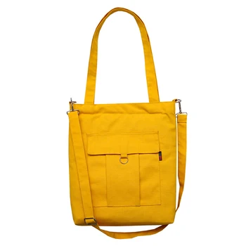 

New Casual Canvas Women bag Solid Color Shoulder bag Crossbody bag Simple Literary Women Handbag Canvas bag Shopper bags