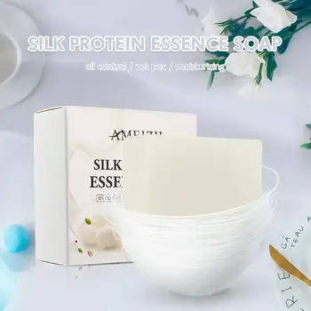 

Soap Net Acne Remove Mite Moisturizing 100g Silk Protein Essence Soap Super Long Brushed Oil Control Cleansing TSLM1