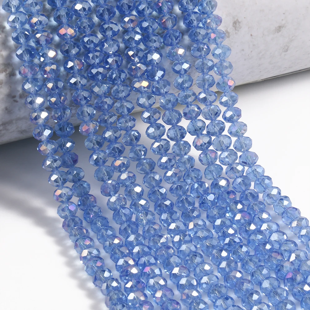 Perline Di Vetro Per Braccialetti 3/4/6/8 Mm Sfaccettato Multicolore Perline Rotonde 1297135 - Foto 3