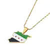 Syria Map Flag Pendant Necklaces Fashion Syrians Map Jewelry 4