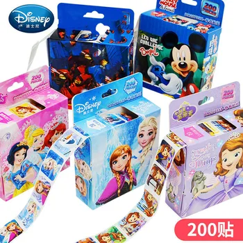 

200pcs/box Disney Princess Frozen Cartoon Stickers Children Paste Paper Creative Paper Decoration Scroll Sticker