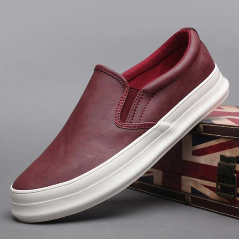 Мужские повседневные лоферы на толстой вулканизированной подошве Черные