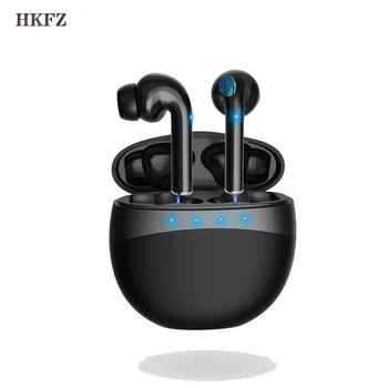 

HKFZ TWS Wireless Headset Bluetooth 5.0 Earphones Stereo Sound with Mic Noise Cancelling Waterproof Headsets for iOS Android