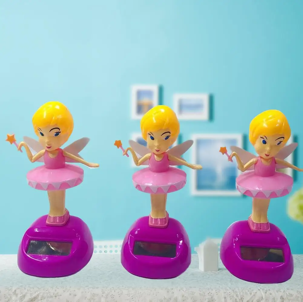 Игрушечная кукла с солнечной батареей милый мультфильм качающаяся голова
