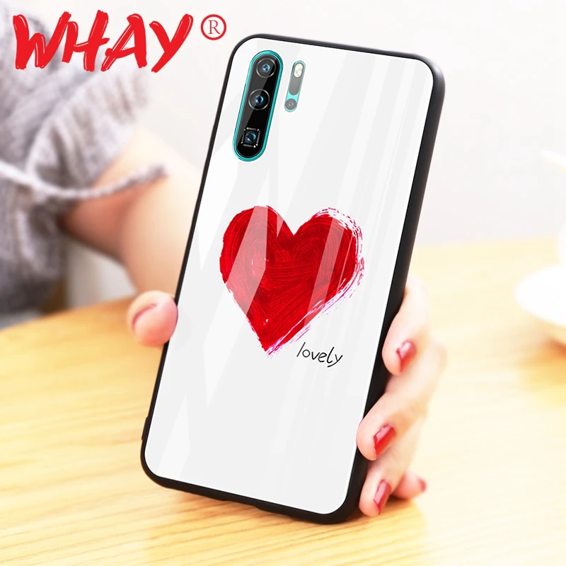 

Painted Tempered Glass Case For Huawei P30 P20 Mate 20 Pro Cover For Huawei P20 P30 Mate 20 Lite Case