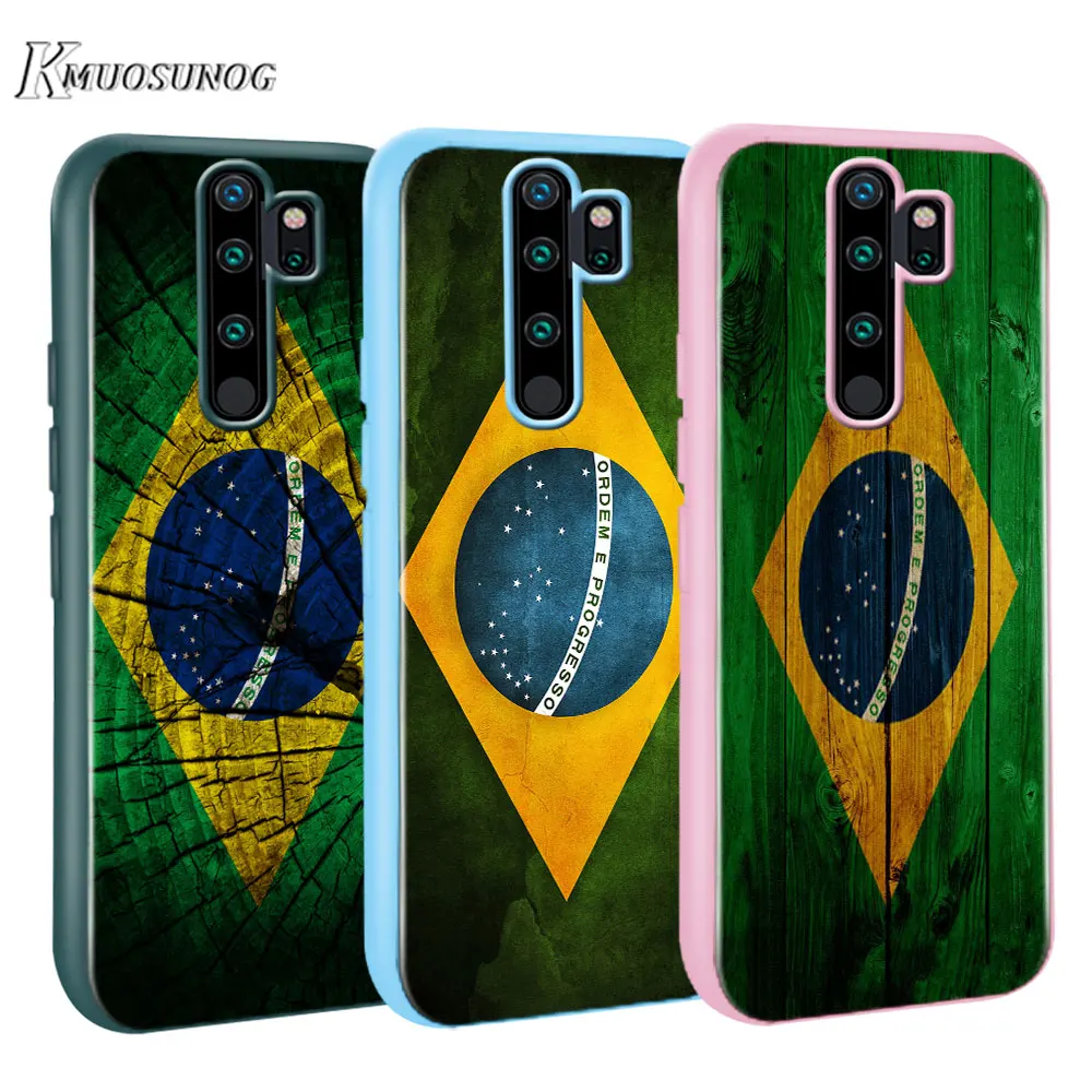 

for Xiaomi Redmi Note 8T 8 7 6 Pro Baseus Candy Color Cover Brazil Brazilian flag for Redmi Note 5 Pro 5A 4 4X Case