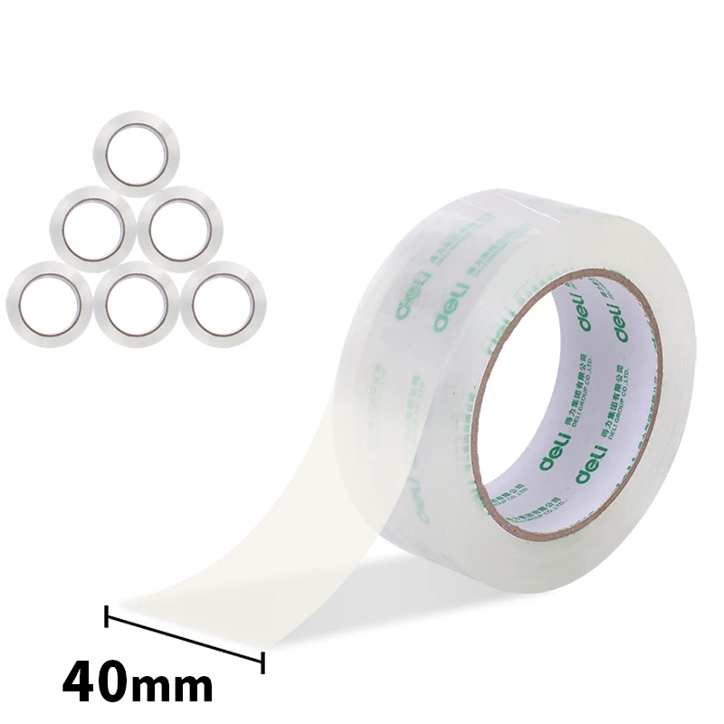 Deli High Quality High Transparent Sealing Tape Packing Tapes 40mmx100y