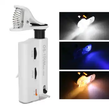 

60X-100X Microscope Portable Clip Smartphone Microscope Magnifying Glass Optical Lens with LED UV Cold/Warm Light Jewelry Tools