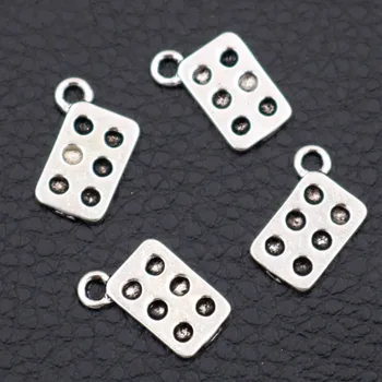 

30pcs Silver Plated Baking Cake Mould Charm Earrings Bracelet DIY Metal Pendant For Jewelry Making 15*8mm A2042