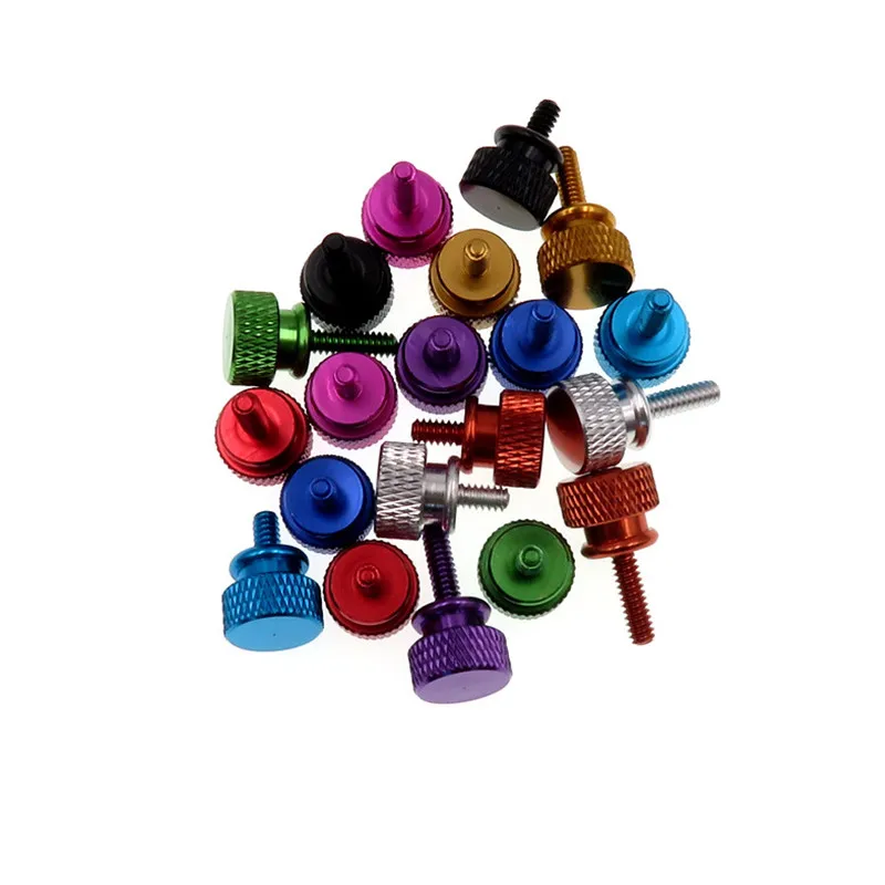 VIS,pink-M6x12--Vis à pouce moletée en aluminium coloré M3 M4 m5 m6
