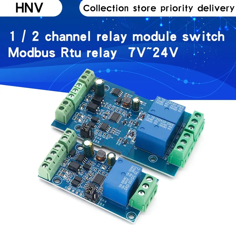 Четырехканальный релейный модуль Modbus-Rtu 1/2 каналов 7-24 В переключатель