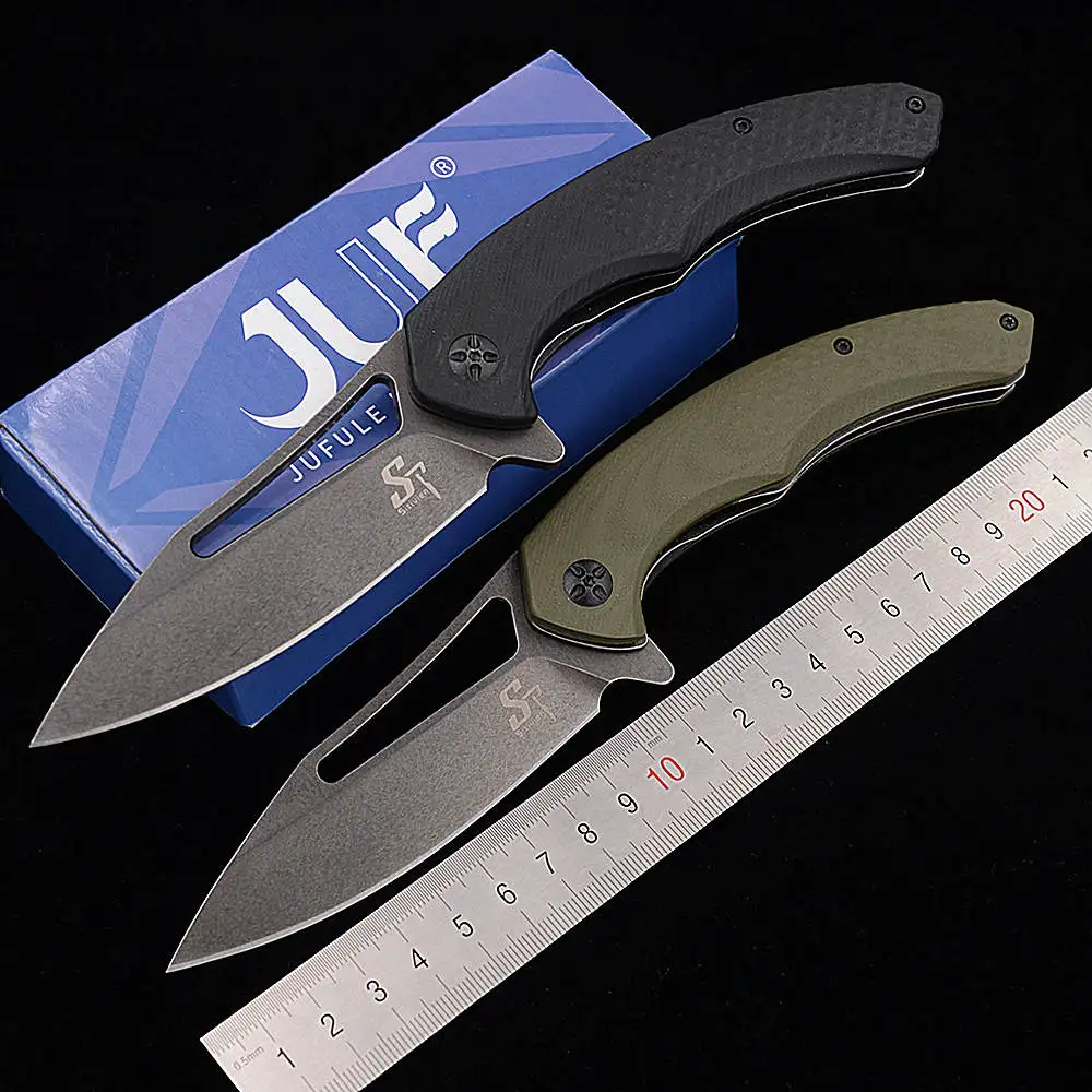 

Sitivien New ST116 Real D2 Steel Ball Bearing Flipper Folding G10 Camping Hunting Kitchen Pocket Survival Outdoor EDC Tool Knife