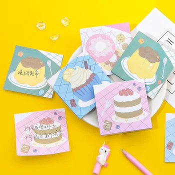 

80 Pcs/set Kawaii Sticky Notes Cute Cartoon Cake Pattern Planner Stickers To Do List Office School Supplies Stationery Memo Pad