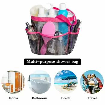 

2020 New Mesh Portable Shower Caddy Organizer Storage Basket Travel Tote Bath Gym Storage Bags