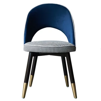 

Modern Concise Fabric Art Chair You Dining Chair Continuous System Rural Solid Wood Originality Restaurant Chair Desk Chair