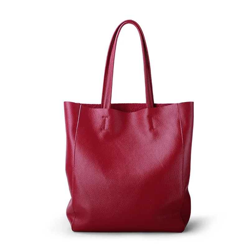 Сумка из натуральной кожи, женская сумка через плечо, сумка для покупок, Женская вместительная Водонепроницаемая Повседневная сумка на молнии