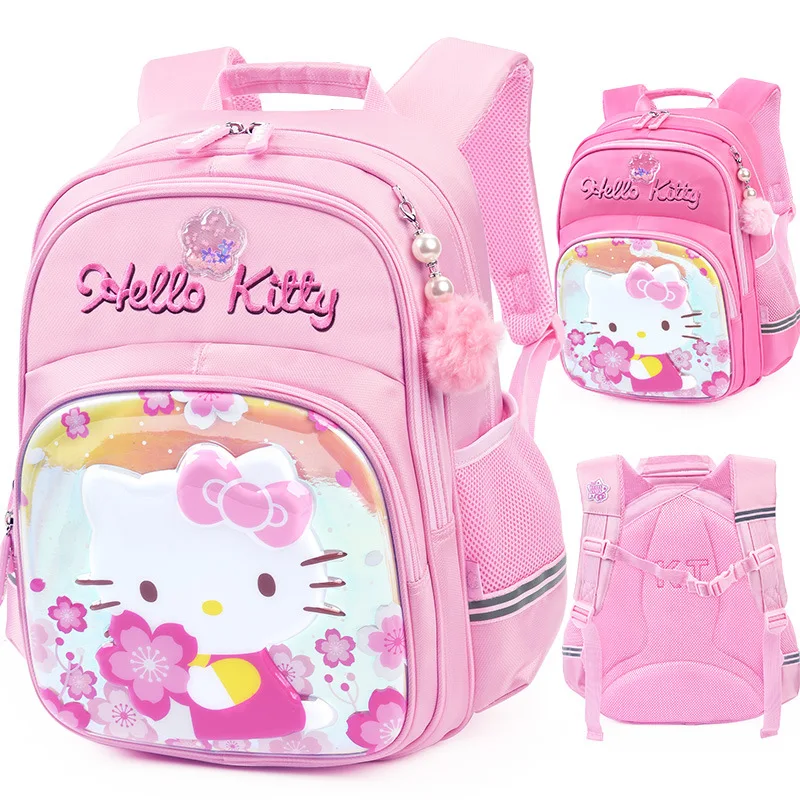 

Hellokitty CHILDREN'S School Bags Young STUDENT'S 1 A 3 Grade Girls Spine-Burden Relieving Backpack Backpack Fashion Cute