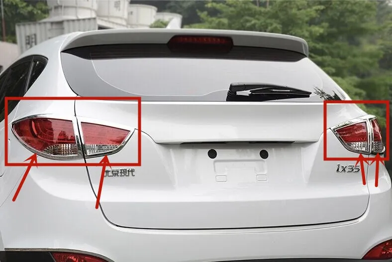 Для hyundai IX35 2010-2013 Высокое качество ABS Хромированная фара/задняя крышка автомобиля Стайлинг
