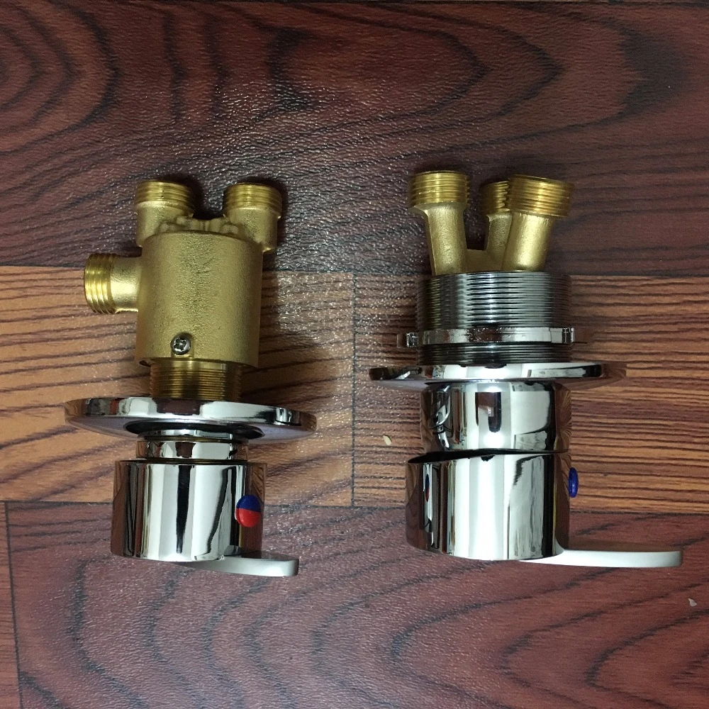 Mttuzk Solid Brass Bathtub Hot And Cold Mixing Faucet Split Mixer 1 In