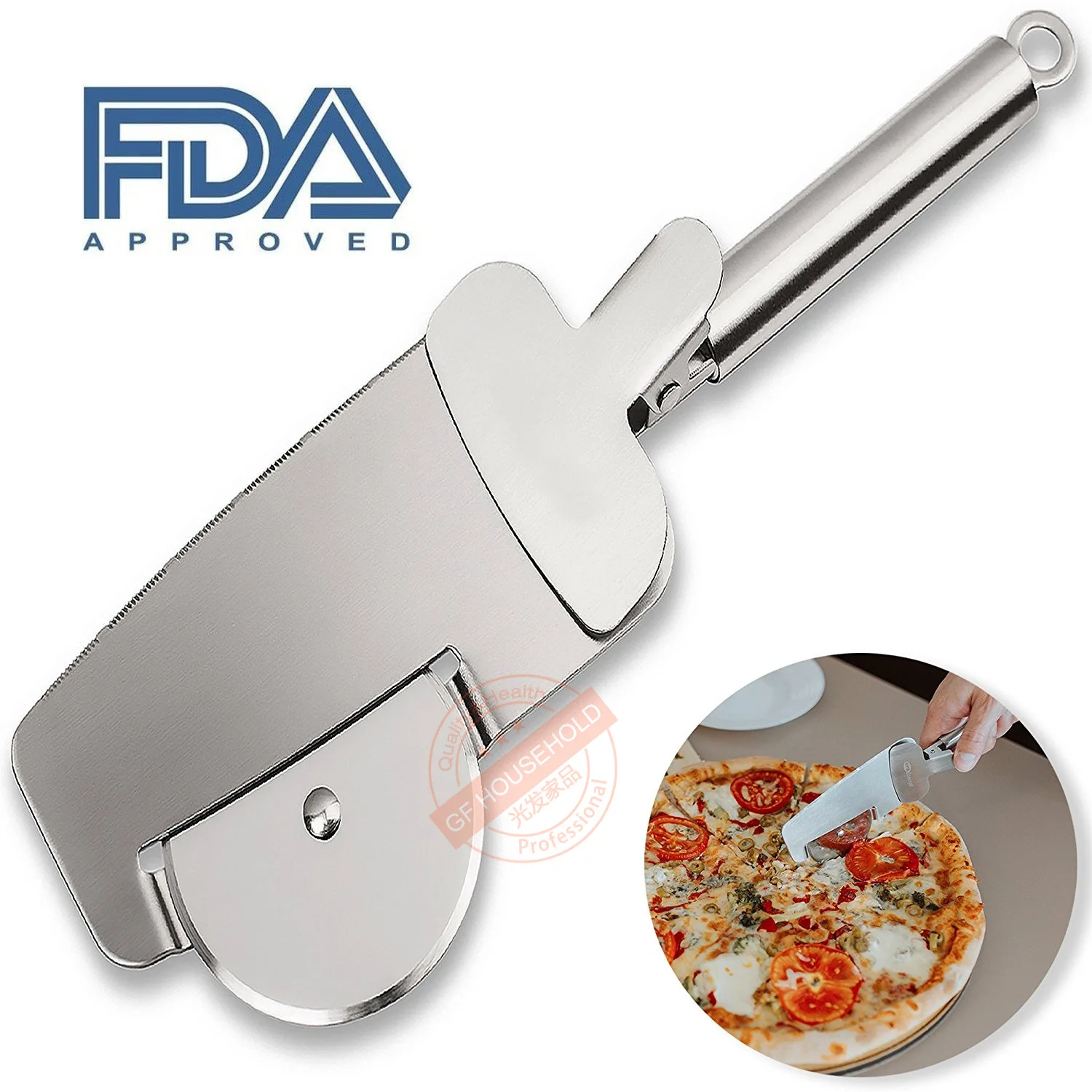 1Pcs Stainless Steel Pizza Roller knife Hob Pizza Wheel Knife Pizza
