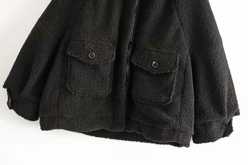 

2019 Autumn And Winter New Style Western Style Double Pocket Casual Solid Color Jacket 4360240