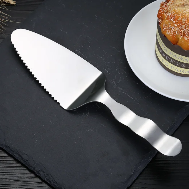 big cake shovel Набор столовых приборов для вечерние торта из нержавеющей стали нож-Лопатка вилка мороженое Десерт чайная ложка для пикника набор кухонных принадлежностей - Цвет: big cake shovel