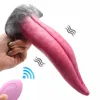 FAAK Magic Tongue Remote Control Vibrator Anal Plug Clitoris Stimulate Sucker USB Rechargable Sex Toys For Women Men Masturbator 1