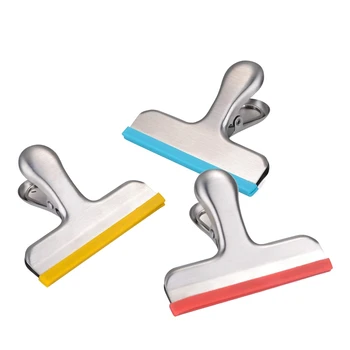 

12 Pack Chip Bag Clip -No More Sharp Edges -with 3 Different Colors Perfect for Food Bags-Air Tight Seal, 3 Inches Wide