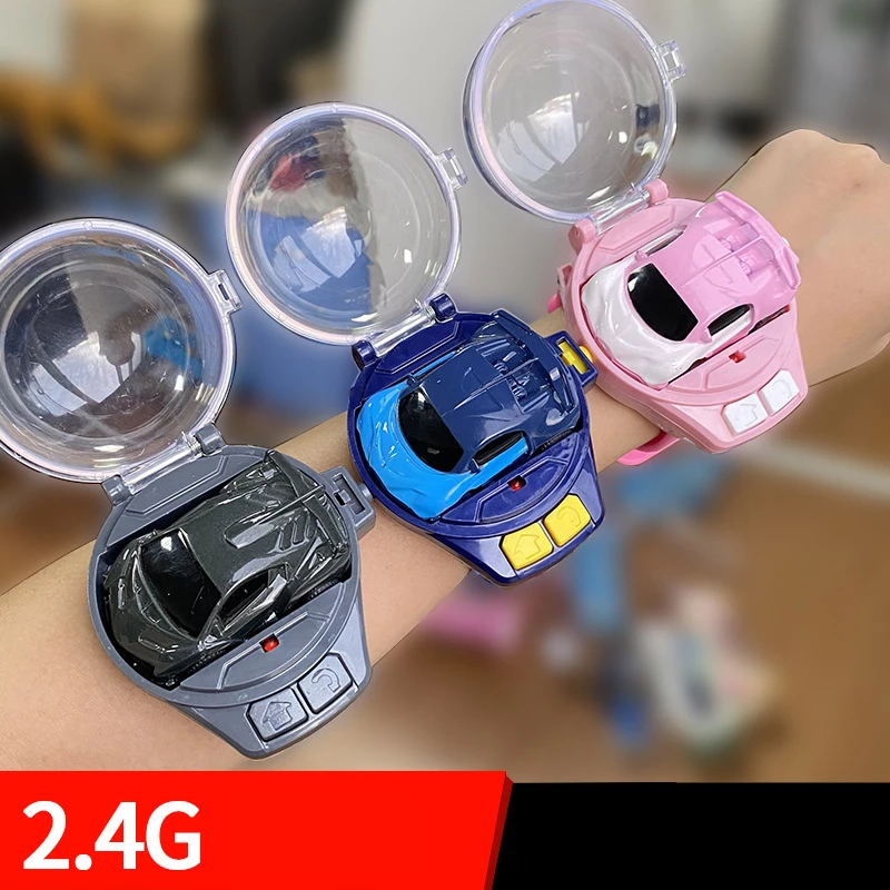 Mini Cartoon RC Car Watch Toys Electric Car Wrist Remote Control Car Rechargeable Wrist Racing Car Watch For Kids Children Gifts remote control car