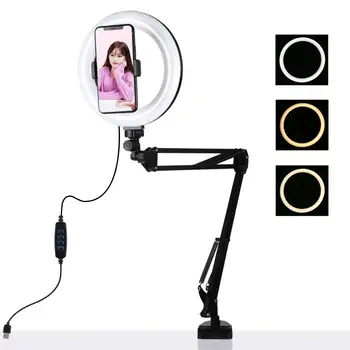 

8" 20cm LED Ring Light Photographic Selfie Ring Lighting Stand Smartphone Youtube Makeup Video Studio Tripod Ring Fill Light