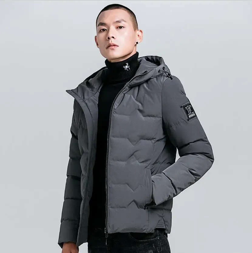 Winter men coat new style short down cotton-padded jacket hooded fashion Wadded youth casual thick warm Windproof Outerwear
