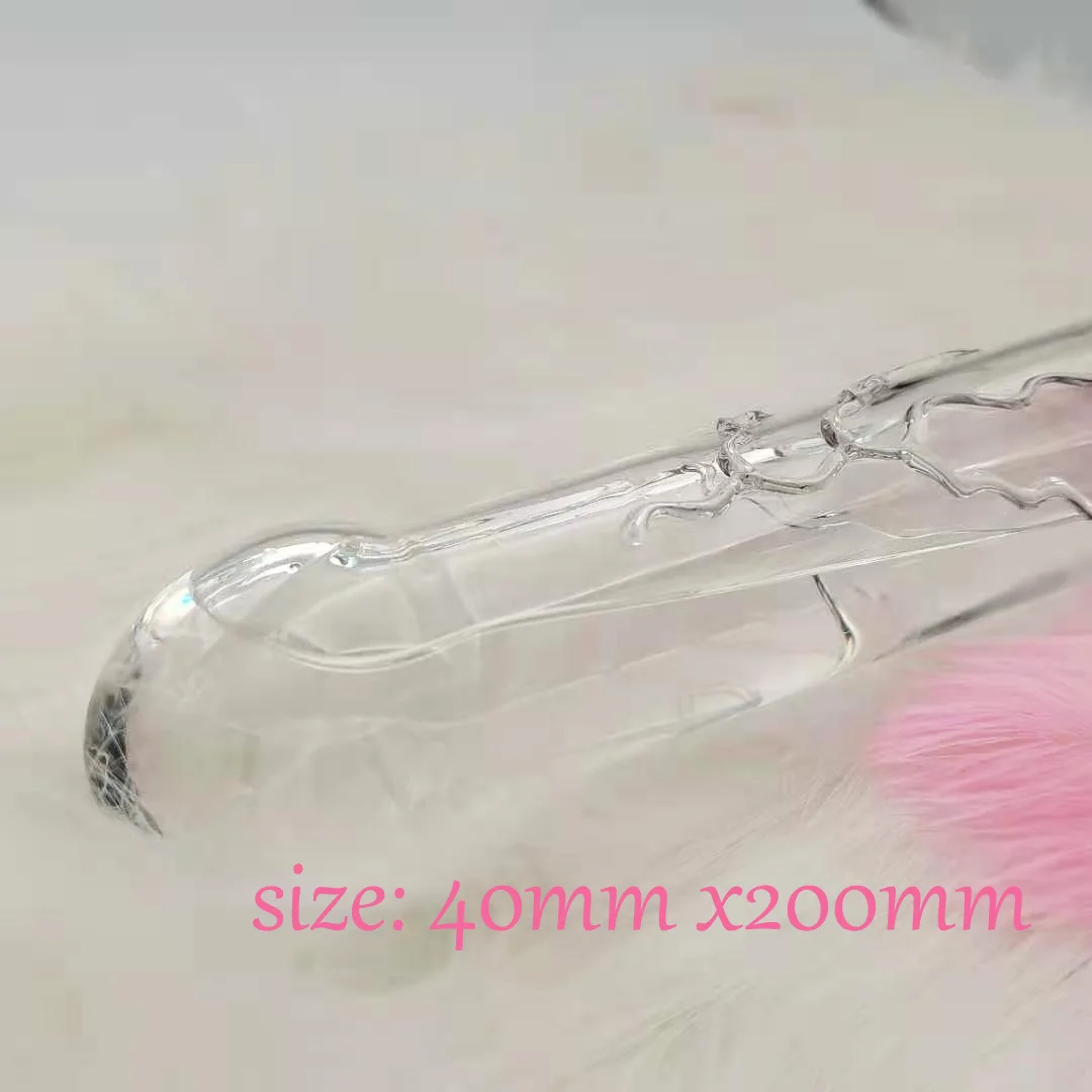 Hollow Glass Dildo Add Hot Ice Water Pyrex Anal Plug Butt Plug Fake Penis Anus Massage Wand Adult Sex Toys for Couples Gay Women